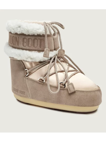 Moon Boot Bocanci MB Icon Low Pearly Plus | shearling | zamsz bej
