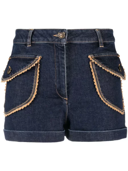 Pantaloni scurți din denim Moschino albastru