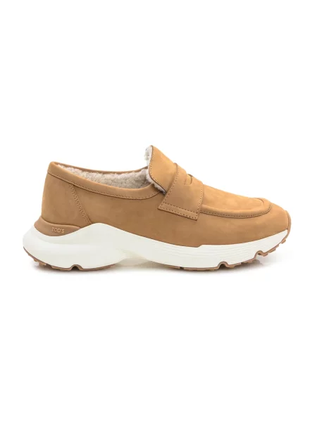 Sneakersy Tod's zamszowe wsuwane brązowe
