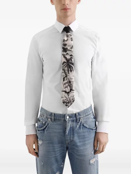 Cravată Dolce & Gabbana cu imagine negru