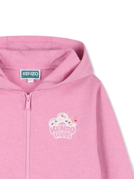Суичър с качулка Kenzo розово