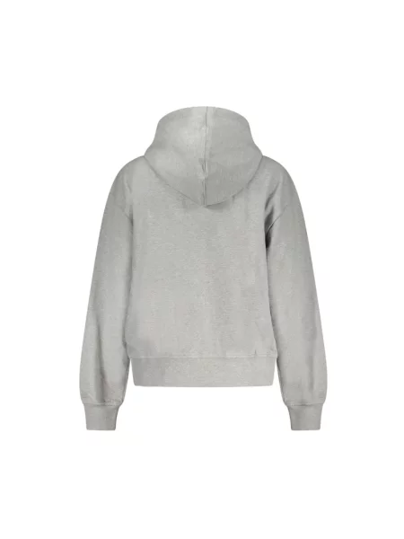 Calvin Klein Jeans bluza z kapturem z nadrukiem szary