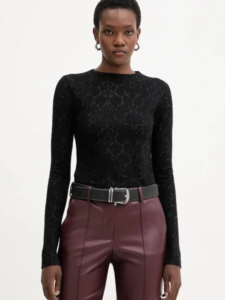 Pinko bluză din amestec de lână negru