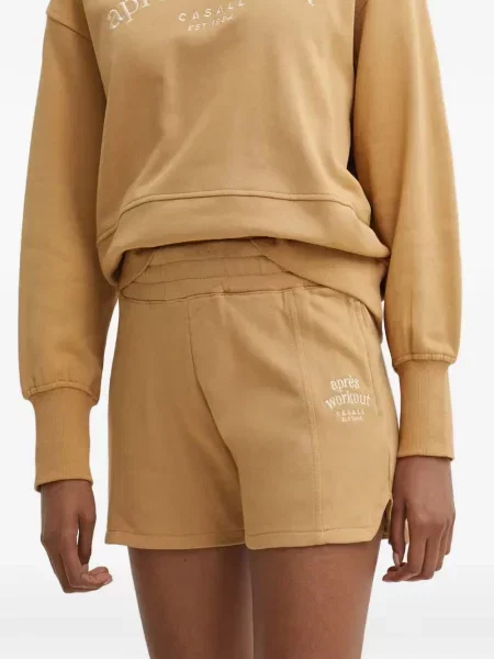 Pantaloni scurți Casall cu broderie galben