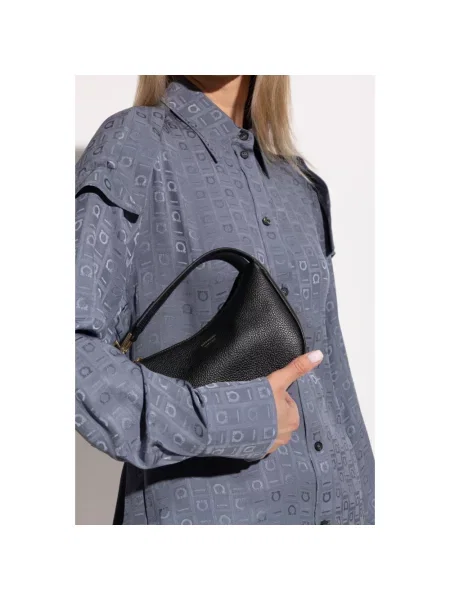 Top Ferragamo skórzany czarny