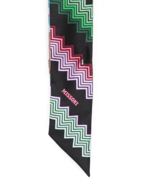 Слаб шал Missoni с принт черно
