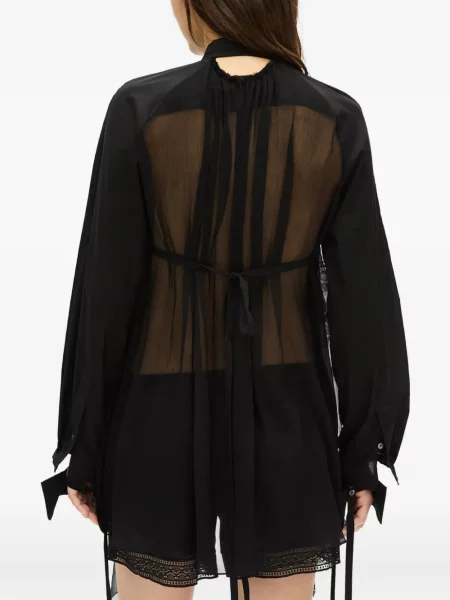 Cămașă Ann Demeulemeester din dantelă negru