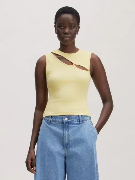 EDITED Top Georgia pastel galben