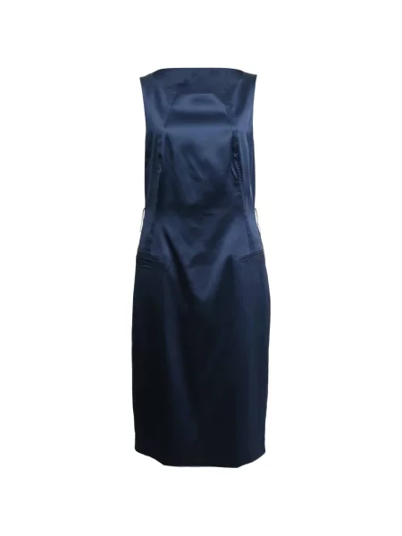Rochie midi Boss fără mâneci albastru