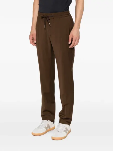 Pantaloni Sandro cu cordon maro