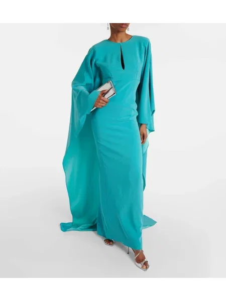 Rochie Roland Mouret din satin albastru