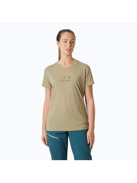 Tricou Helly Hansen Skog Recycled Graphic pentru femei pietriș