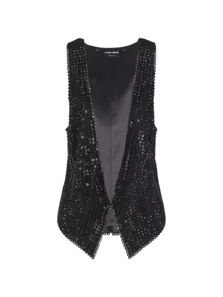 Kamizelka Giorgio Armani z dekoltem w serek czarna