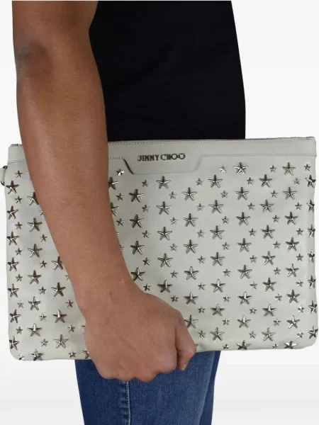 Geantă Jimmy Choo din piele gri