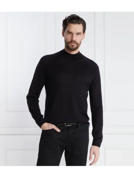 BOSS BLACK De lână pulover Perfino negru