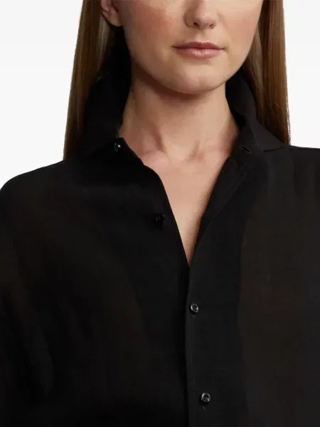 Cămașă Ralph Lauren Collection lungă negru