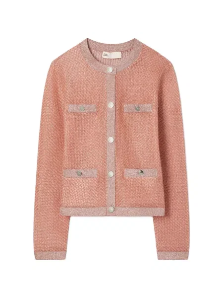 Cardigan Tory Burch plasă roz