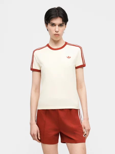 ADIDAS ORIGINALS Tričko slonová kosť / krvavo červená