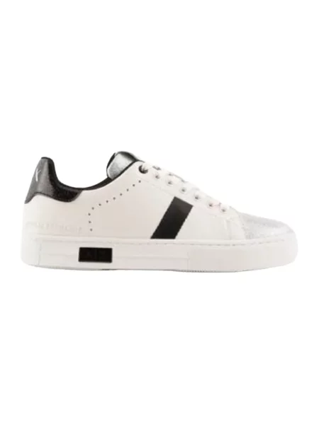 Sneakersy Armani Exchange skórzane białe