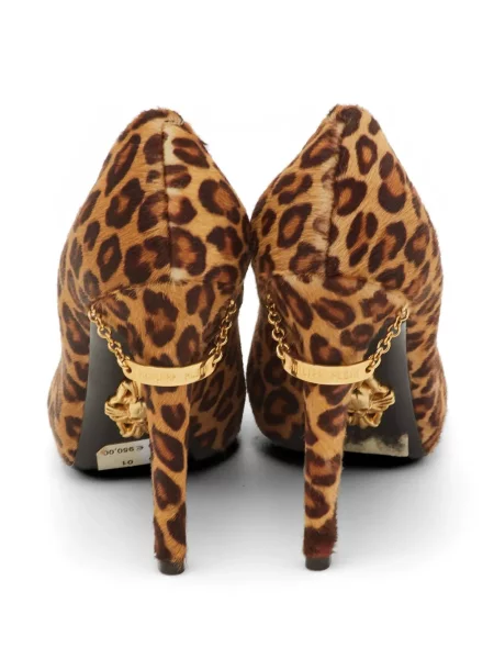 Pantofi cu toc Philipp Plein cu platformă cu imagine cu model leopard