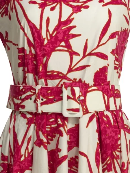 Rochie midi Samantha Sung cu model floral cu imagine alb