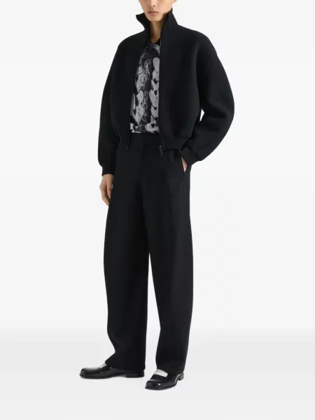 Pantaloni Givenchy de flanelă negru