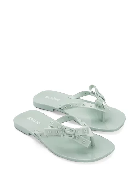 Șlapi Melissa cu funde verde