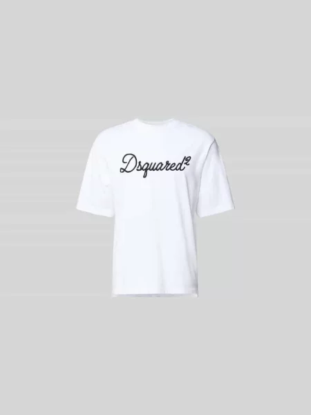 T-shirt o kroju loose fit z czystej bawełny Dsquared2 biała