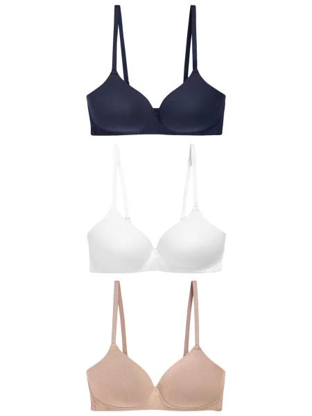 Next Sutien bej / bleumarin alb