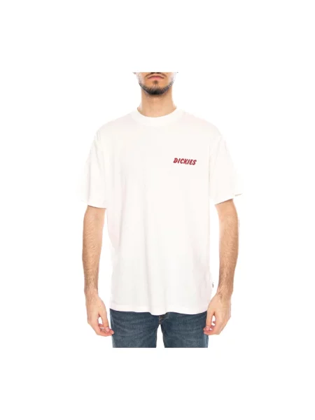 T-shirt o kroju regular fit z nadrukiem z motywem Model DRY RIDGE' Dickies biała