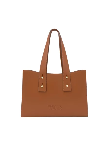 Tous torebka shopper z imitacji skóry brązowa