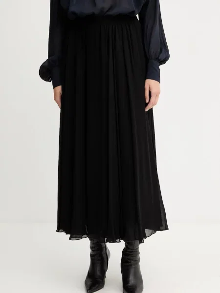 Marella fustă midi evazati negru