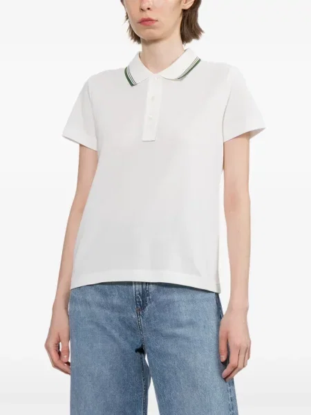 Tricou polo A.p.c. cu broderie alb