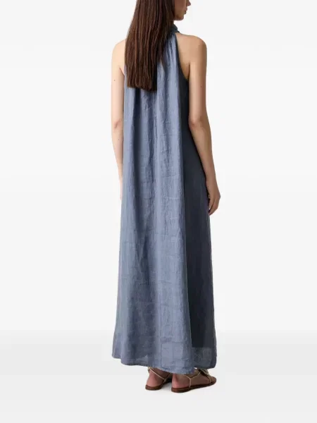 Rochie Vicolo cu funde cu gât halter albastru
