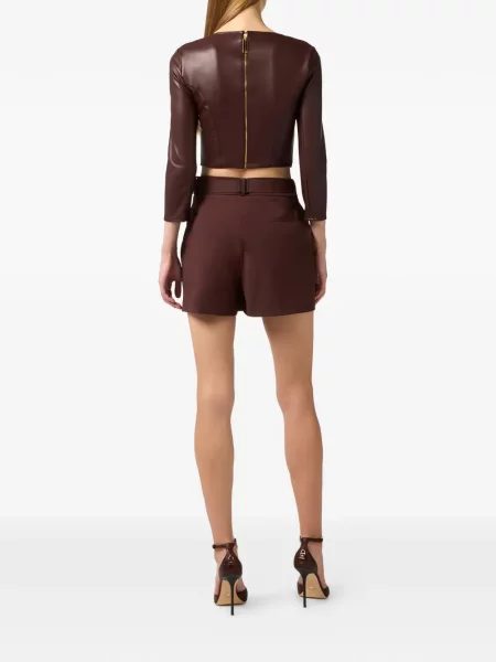 Top Elisabetta Franchi cu autograf maro