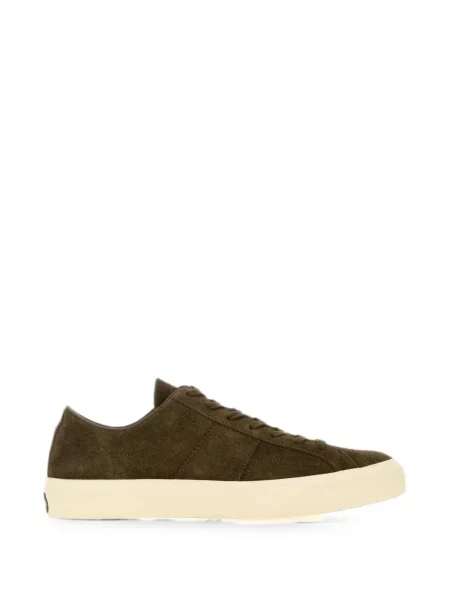 Sneakerși Tom Ford din piele de căprioară verde