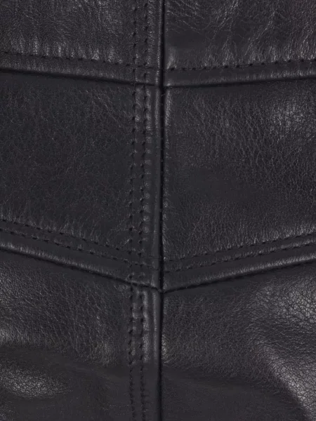 Pantaloni Isabel Marant cu șireturi din piele negru