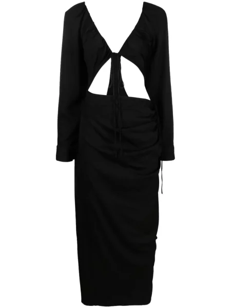 Rochie maxi Christopher Esber lungă de costum negru