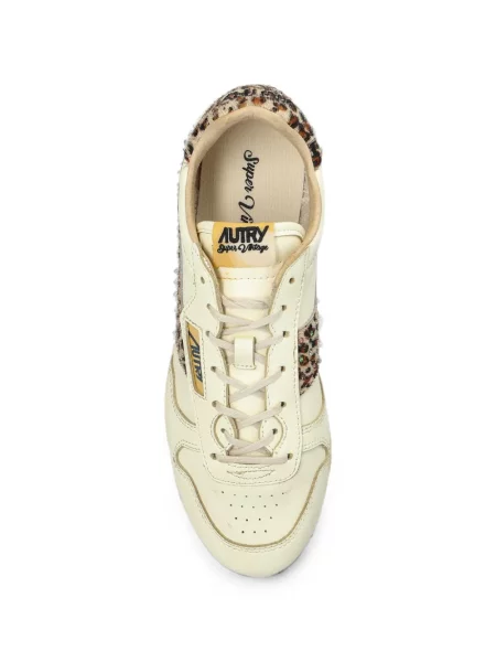 Sneakerși Autry din piele cu imagine cu model leopard