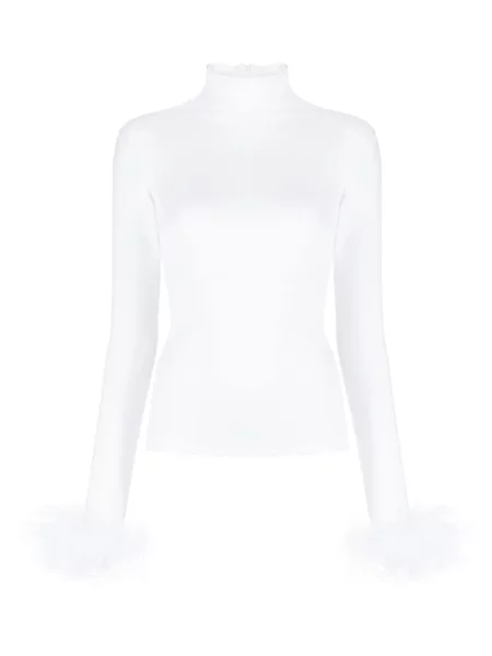 Top Atu Body Couture w piórka biały