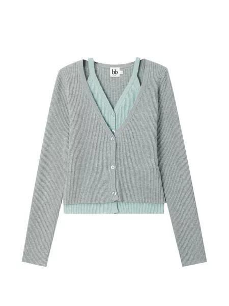 Cardigan B+ab tricotate gri