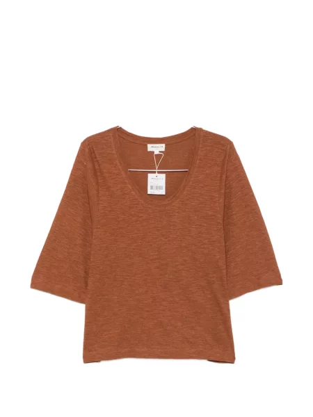 Tricou Maison123 cu decolteu în V albastru