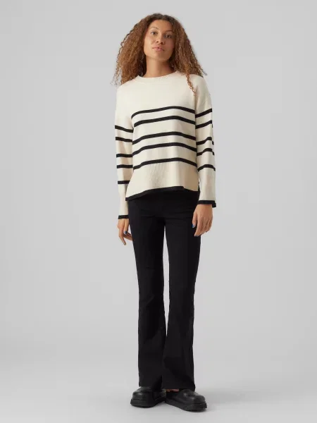 VERO MODA Pulover VMSaba bej negru