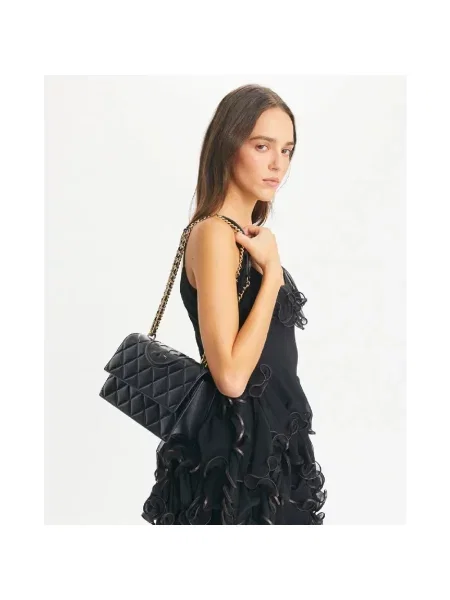 Torebka Tory Burch skórzana czarna