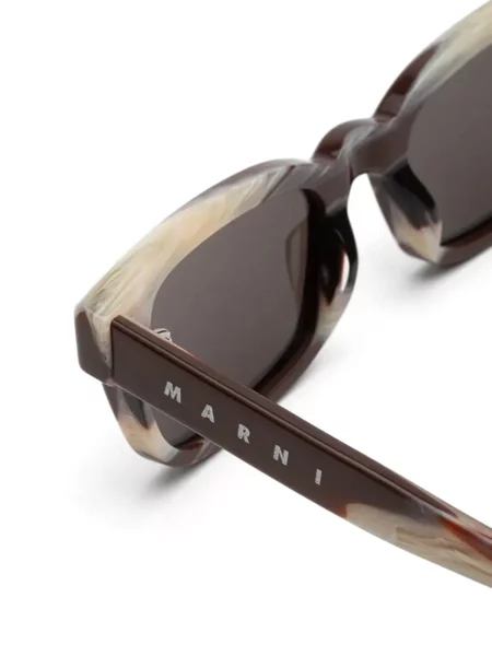 Pravokutne sunčane naočale Marni Eyewear smeđa