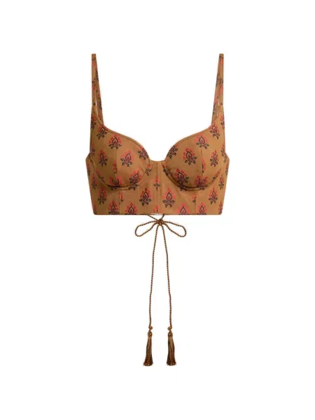 Top Etro cu broderie cu model floral