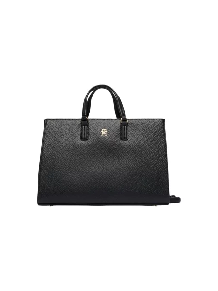 Tommy Hilfiger Kabelka Th Daily Satchel Mono čierna