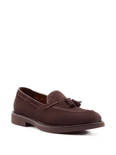 Pantofi loafer Doucal's din piele de căprioară maro