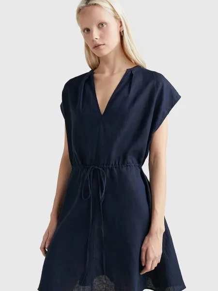 Лляна сукня Tommy Hilfiger синя