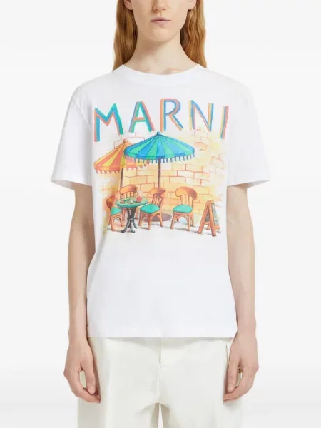 Póló Marni nyomtatás fehér